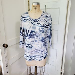 Chicos blue print top s. 2/12